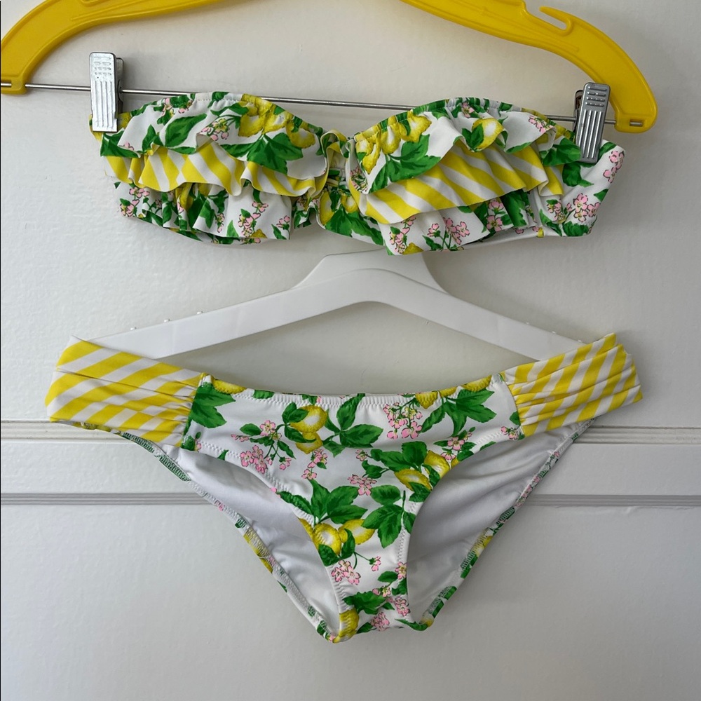 Victoria's Secret  Strapless Yellow Lemon Bikini, NWOT